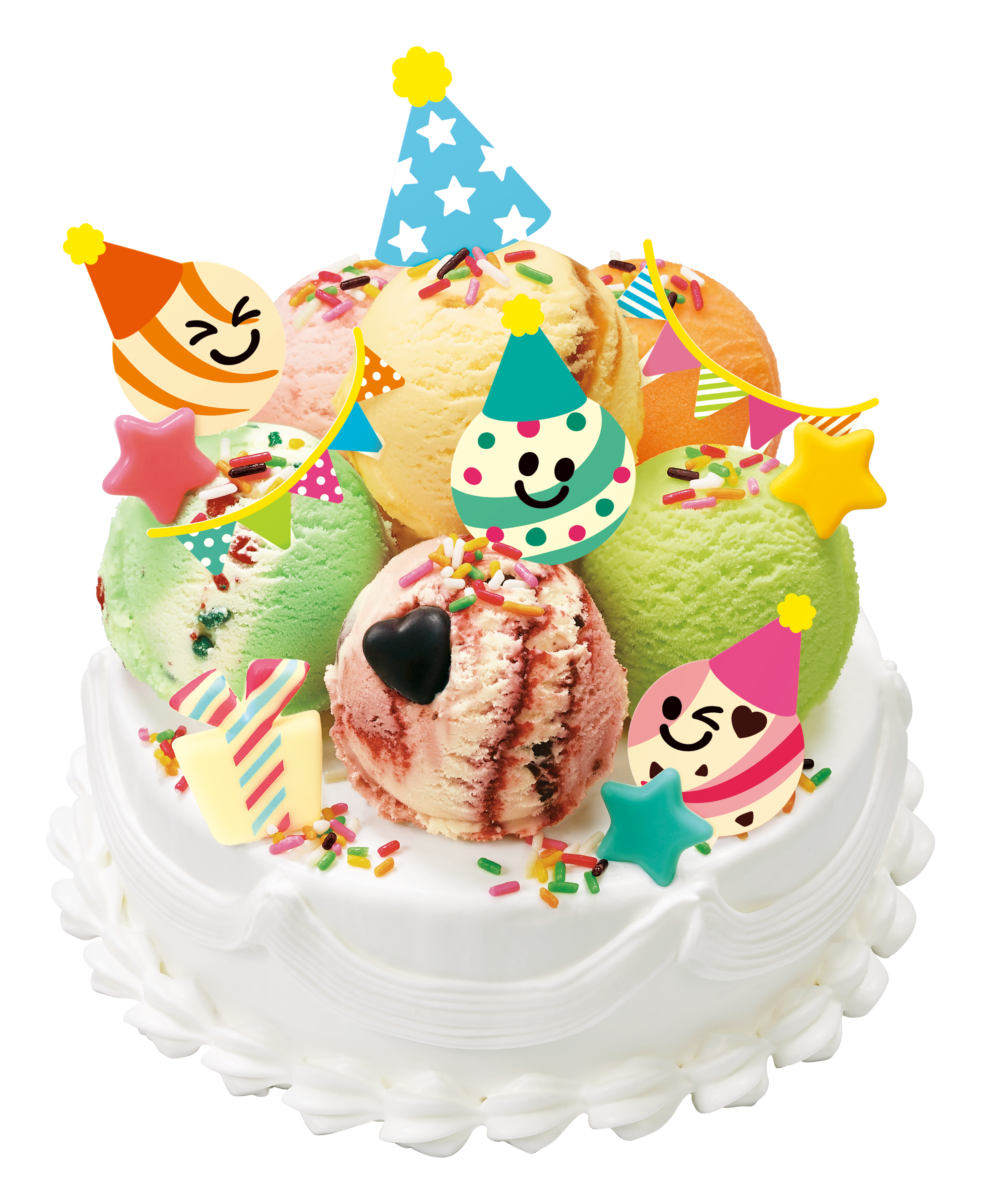 31 デコケーキ ホワイト エンジョイパーティーの画像